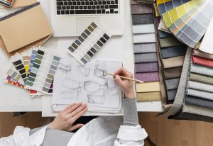 zbliżenie na prace architekta - projekt wnętrza salon